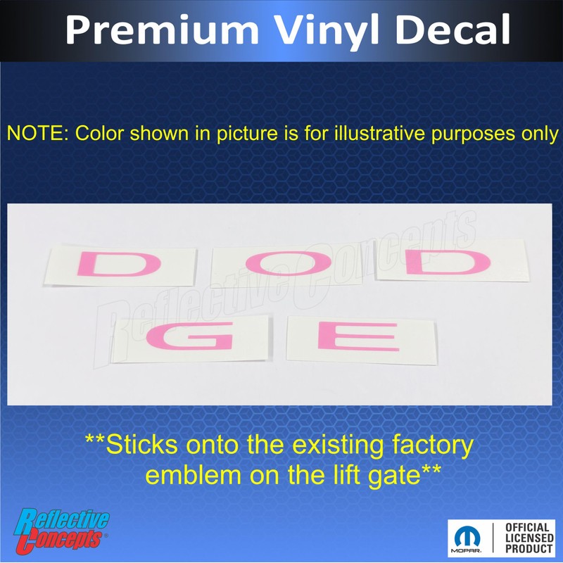 Reflective Concepts Dodge Lift Gate Emblem Overlay Decal - 2014-2026