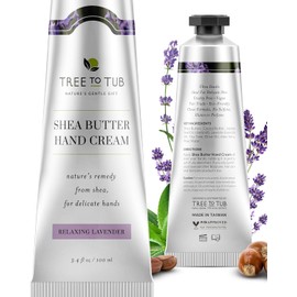 Tree to Tub- Crema de manos con manteca de karité para manos secas y agrietadas - Loción hidratante para manos para pieles sensibles para mujeres y hombres