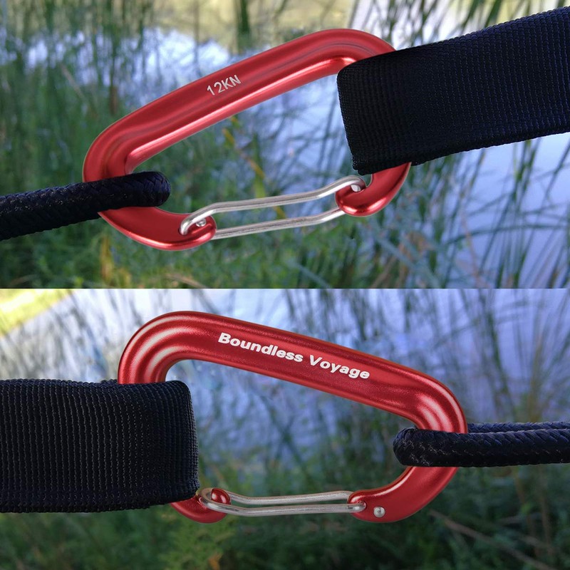 iBasingo 12KN (1200kg) Outdoor Carabiner Multi-functional Climbing Carabiner Aluminum Alloy