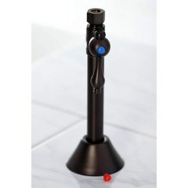Kingston Brass CC83255 1/2" Sweat x 3/8" OD Comp Straight Shut-Off Valve with 5" Extension, Oil Rubbed Bronze