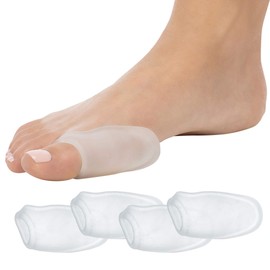 ZenToes Bunion Corrector for Women and Men – Gel Bunion Pads and Cushions for Big Toe Protection, Washable Reusable Toe Guards for Foot Support and Blister Prevention, 4 Count