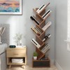 OFFICEJOY 10-Tier Tree Bookshelf, Floor Standing Bookshelf with Drawer, Small