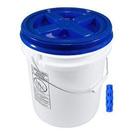 Poly Farm 100 mil Extra Heavy Duty 20 Liter (5.28 Gallon) Bucket with Gamma Seal Lid (Blue)