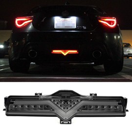 iJDMTOY Smoked Lens Full LED Rear Fog Light Kit (Rear Fog, Brake, Reverse Features) Compatible With 2013-2016 Scion FR-S, 2013-2020 Subaru BRZ, 2017-up Toyota 86