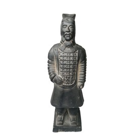 Terracotta Warriors, Ancient China Qin Dynasty Terracotta Warriors Sculpture Home Display Table Display Gift Multi Presentation 8.8" Tall, Civil Officer