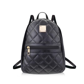 WisePoint Womens Backpack Purse, PU Leather Small Backpack Purse for Women and Girls,Stylish Mini Backpack Cute Backpack (black)