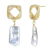 Pearl Earrings for Women 925 Sterling Silver Post 15-20mm 14K