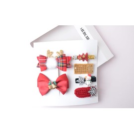 Merciband Merry Christmas hairclip gift set (6pcs/pack) all made in Korea. girl's gift set, snap clip, barretta clip, baby pin, children's hair accessory