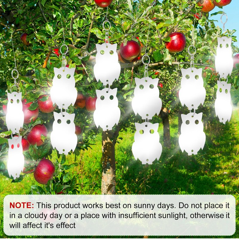 HADEEONG Bird Reflectors to Keep Birds Away, 8-Pack Reflective Owl