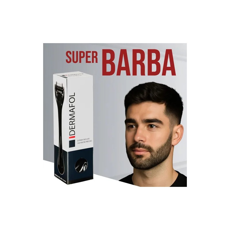 Dermaroller Barba Rodillo Dermafol 0.5mm Titanio Con Estuche
