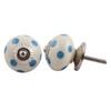 IndianShelf 10 Pack Cream Ceramic Polka Dot Premium Drawer Knobs