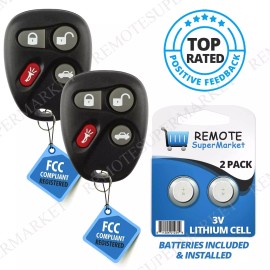 RemoteSuperMarket 2 For 25695954 Keyless Entry Remote Key Fob 2001-2005 Buick Lesabre