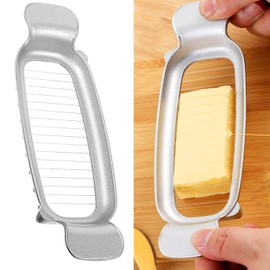 DILUSILK Butter Slicer,Butter & Cheese Slicer Stainless Steel Multipurpose Cheese Slicer,with Ergonomic Handle, Suitable Cheese Cutters for Butter Squares Jelly Fruit Baking