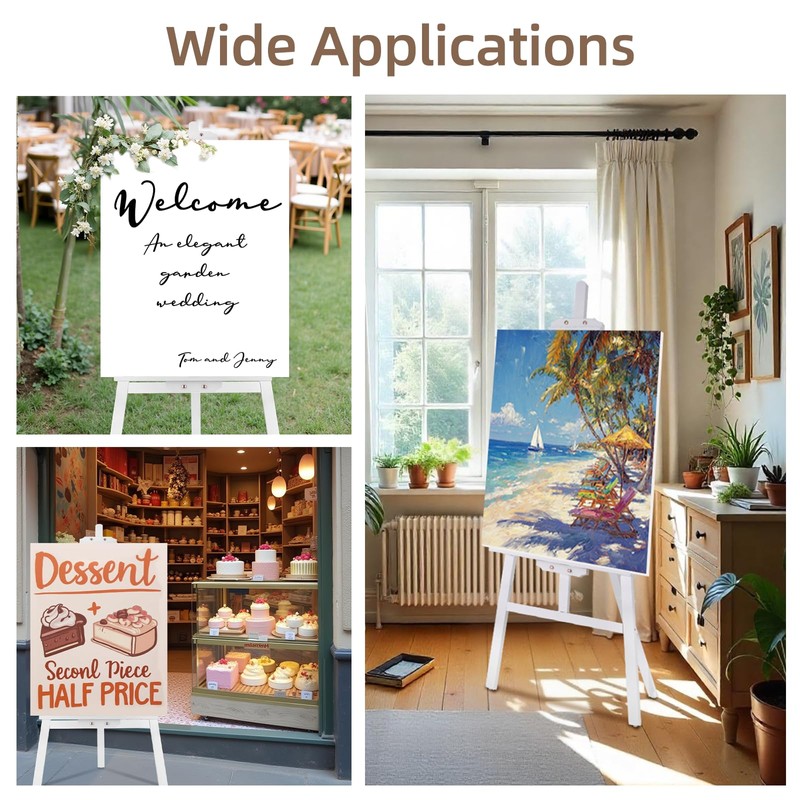 Falling in Art Easel Stand for Painting, Adjustable Wooden Easels