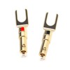 ECSiNG 8Pcs U Fork Y Spade Speaker Connectors 4mm Copper