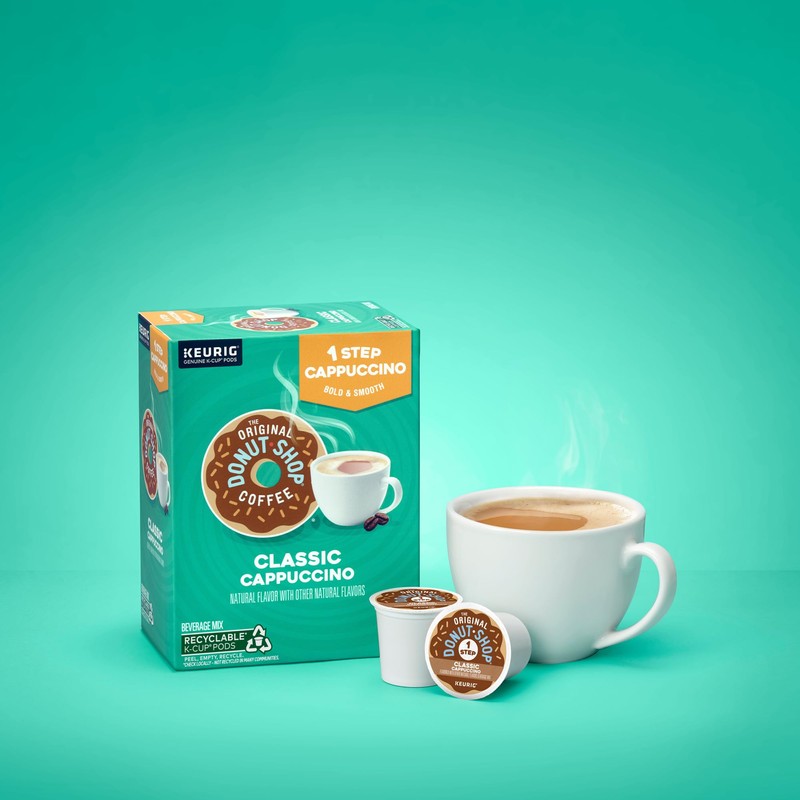 The Original Donut Shop One-Step Classic Cappuccino, Keurig Single-Serve K-Cup