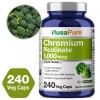 NusaPure Chromium Picolinate 1000mcg 240 Veggie Capsules (Non-GMO & Gluten