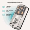 WiFi Keyless Entry Door Lock with Handle : Hornbill Silver