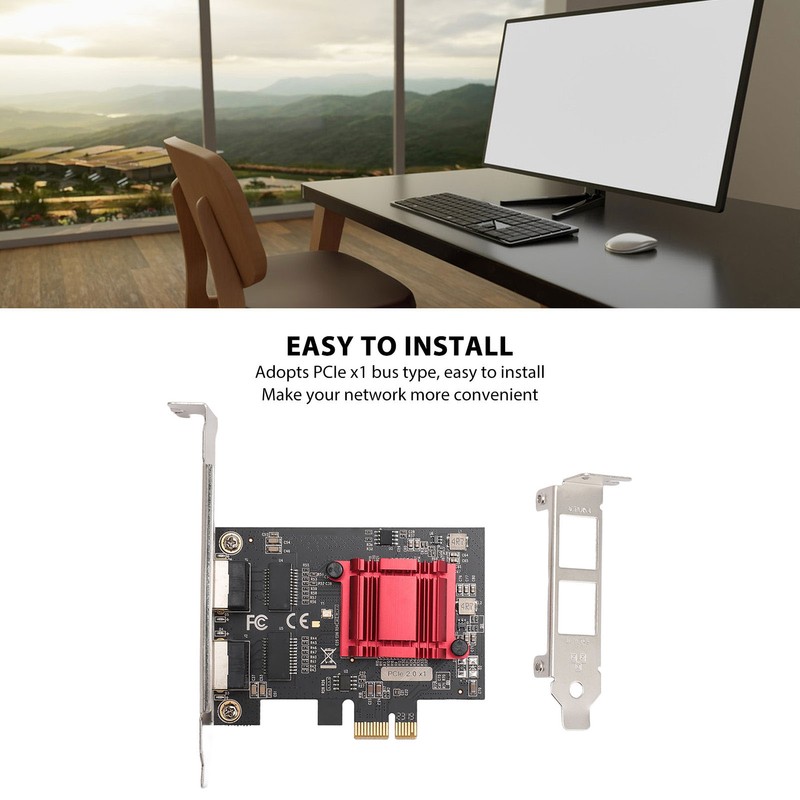 PCIe X1 Network Card Professional RJ45 Dual Port PCIe Gigabit