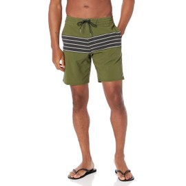 Billabong Men's Standard Performance Stretch Tribong Lo Tides Boardshort Swim Short Trunk, 19 Inch Outseam, Military, 30