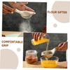 Mikinona Wooden Handle Stainless Steel Flour Sifter Baking Sieve Strainer