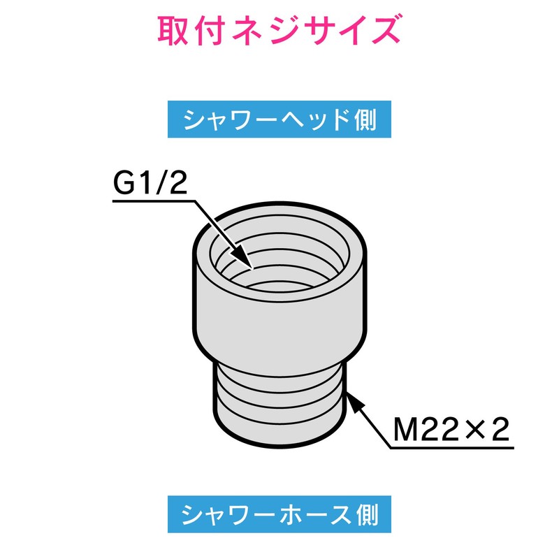 Gaona GA-FW001 Shower Adapter for KVK (G1/2 Screw Shower Head,