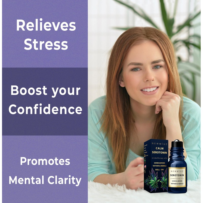Calm Roll On Essential Oil Stress Relief Sandalwood Vetiver Destress