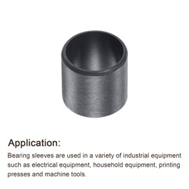 Kozelo 4pcs Flanged Sleeve Bearing - [12mm x 14mm x 10mm] POM Oilless Bushing for Equipment | Black
