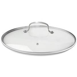 Nuwave 12” Vented Tempered Glass Lid, Oven Safe up to 350F, Dishwasher Safe, Shatter-Resistant, Easy to Clean, Stainless-Steel Handle and Rim, Compatible w/Most 12" Cookware