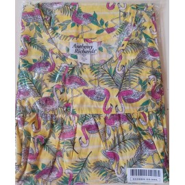 Anthony Richards NEW Anthony Richards Flamingo Hawaiian Muumuu Midi House Dress Sleeveless - XL