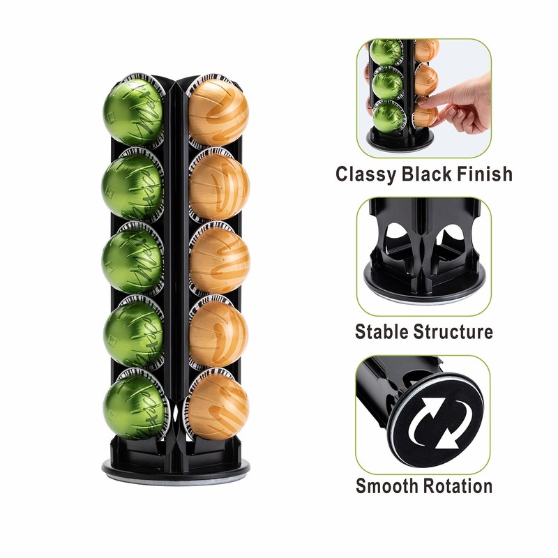 ZCDCP Nespresso Pod Holder for Vertuo Pod Holder Carousel Stand