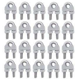 20Pack M8 Wire Rope Clip, Wire Rope Clamp Stainless Steel 5/16" Wire Rope Cable Clip Clamp