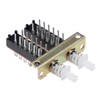 uxcell Interlock Push Button Switch Piano Type 4PDT 12 Pin