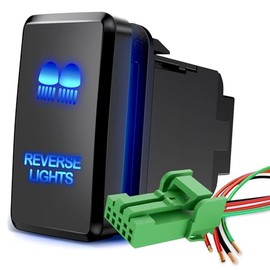 Nilight Nilight Reverse Lights Push Button Switch 12V ON Off Switches with Connector Wire Kit 1.54" x 0.83" Replacement for Toyota FJ Cruiser Fortuner Ta coma Highlander Tundra 4Runner Prado Land Cruiser