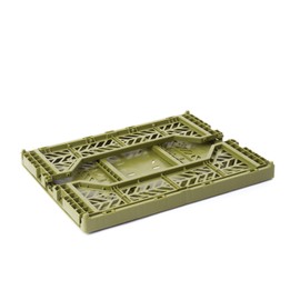 2 x AY-KASA - Midi-Box (Olive) Collapsible Storage Bin Container Basket Tote, Folding Basket Crate Container : Storage, Kitchen, Houseware Utility Basket Tote Crate