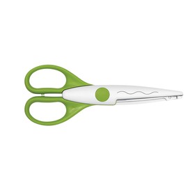 WEDO 77 1933 Set of 3 Creative Scissors Wavy Cut, Serrated Cut and Deckle Cut Green, Purple, Orange