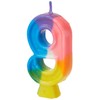 Rainbow Number 9 Birthday Candle, 1 Ct.