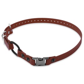 Educator Quick Snap Bungee Dog Collar, Biothane, Waterproof, Odorproof, Easy Connect and Disconnect Clasp and D Ring with Comfort Bungee Loop, Adjustable for Custom Fit, 1-Inch, Brown
