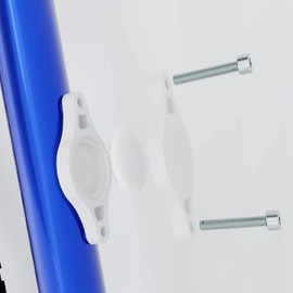 AirTag Bike Mount Holder Bracket Attachment (Bolts Included) for Standard Bottle Cage 64mm Bicycle Cycling Accessory White