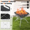 HAPPYGRILL 3-in-1 Foldable Fire Pit With Grill for Outside, Collapsible