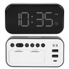 USB LED Digital Touch Alarm Clock 12/24H Portable Bedside Clock