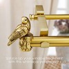 ILAISIHOME 1-1/8 Inch Diameter Brushed Gold Curtain Rod with Bird