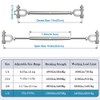 hannger Turnbuckle, 1/2" (M12) 304 Stainless Steel Turnbuckles for Cables