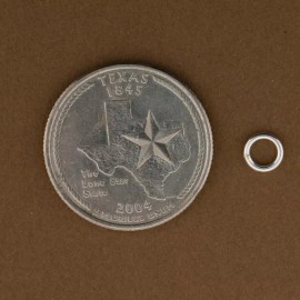 Mayas Gems 10pc,Open Jump Rings. 18 gauge, 7mm Sterling Silver .925,Thick Split Open Rings.