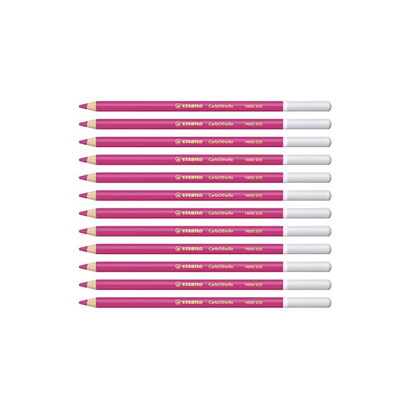 STABILO 1400/335"Carb0thello Chalk-Pastel" Colouring Pencil - Magenta (Pack of 12)