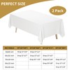 Fixwal White Tablecloth Rectangle 60 x 102 Inch, 2 Pack