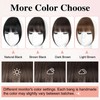 YOLIN Clip in Bangs, 100% Human Hair Bangs with Temples