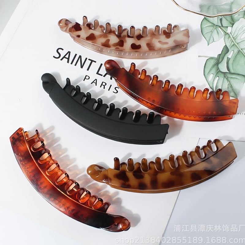 Nakanoya AMBV90 Banana Clip, Plastic, Resin, Hair Clip, Twin Comb,