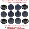 (Pack of 10) 1" - (1.00 inch) Black Rubber Plugs