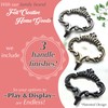 2 Tiered Tray Stand [Includes 3 Changeable Handles] - Rustic